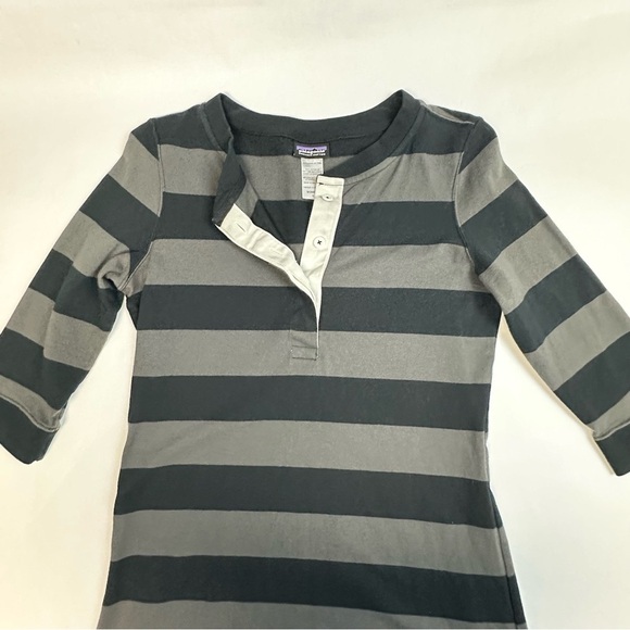 Patagonia Worn Wear W's 3/4-Sleeved Sender Stripe Shirt Dress Small - Picture 3 of 9